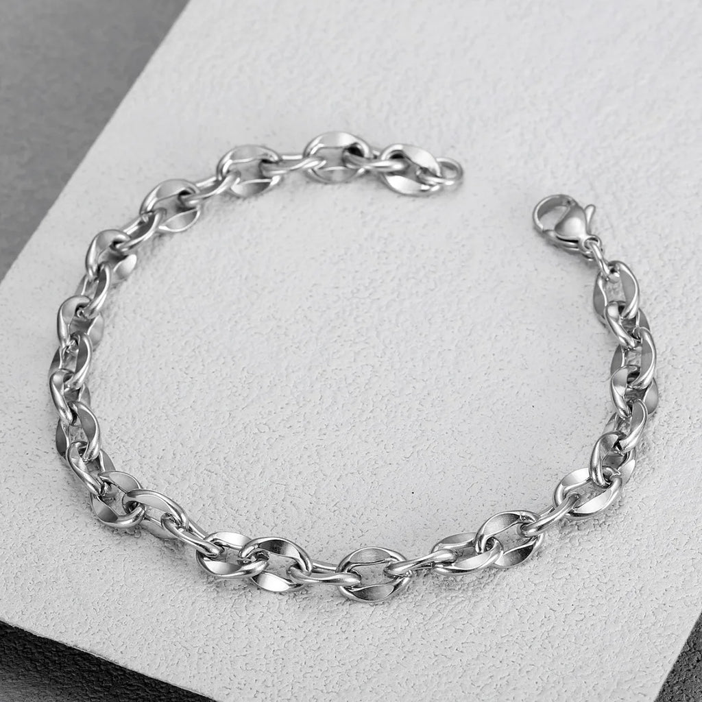 Minimalist Cuban Chain Bracelet for Men 20.5cm Stainless Steel Fashion Hiphop OEM Factory Wholesale