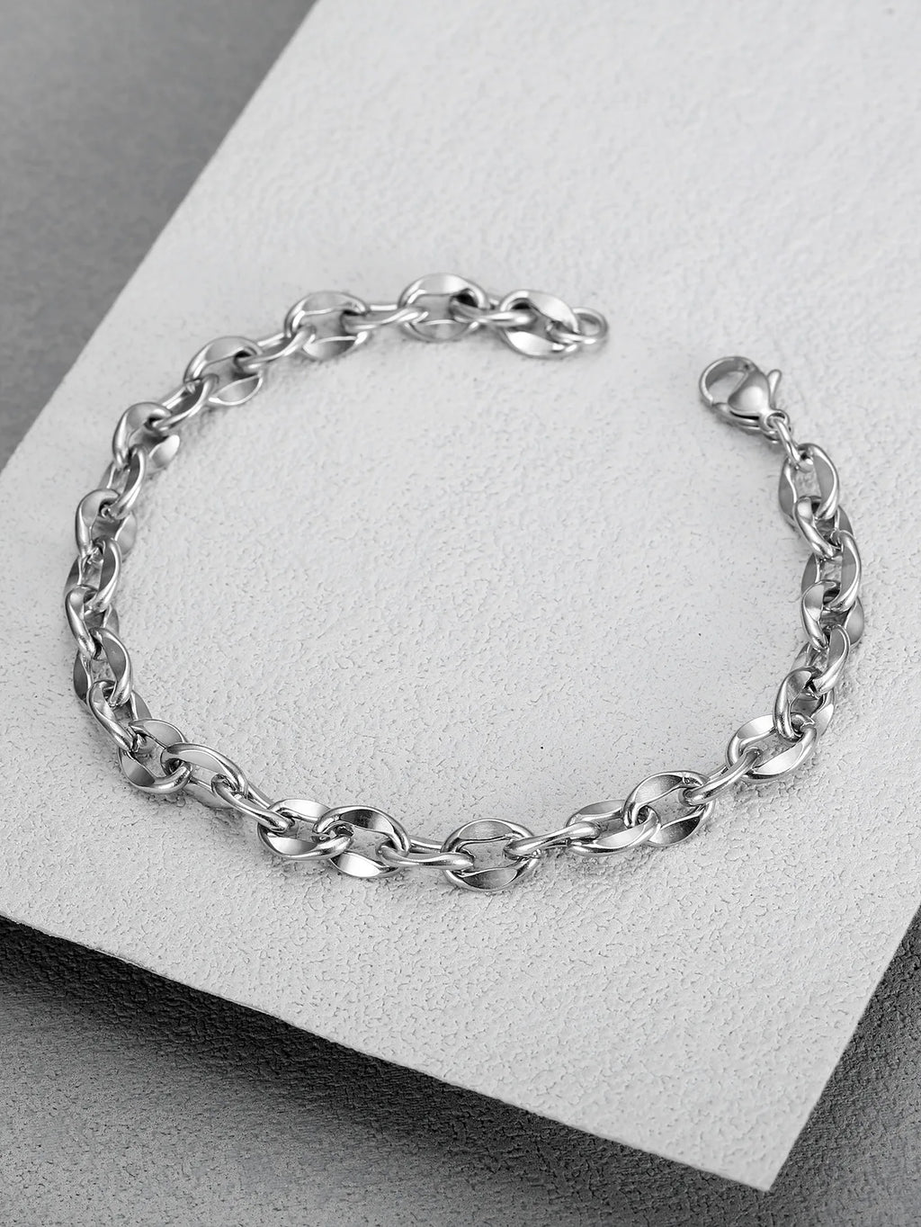 Minimalist Cuban Chain Bracelet for Men 20.5cm Stainless Steel Fashion Hiphop OEM Factory Wholesale