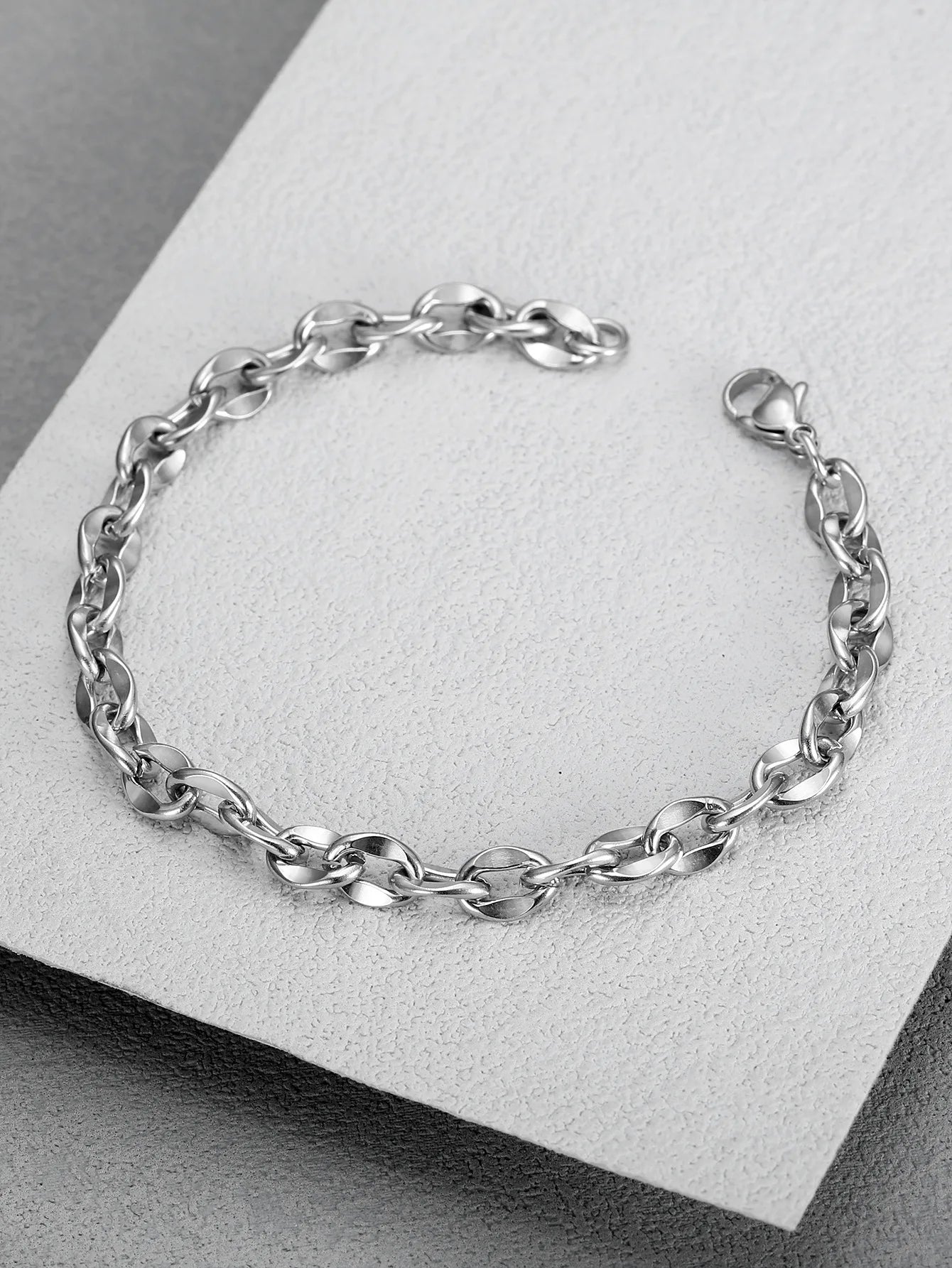 Minimalist Cuban Chain Bracelet for Men 20.5cm Stainless Steel Fashion Hiphop OEM Factory Wholesale