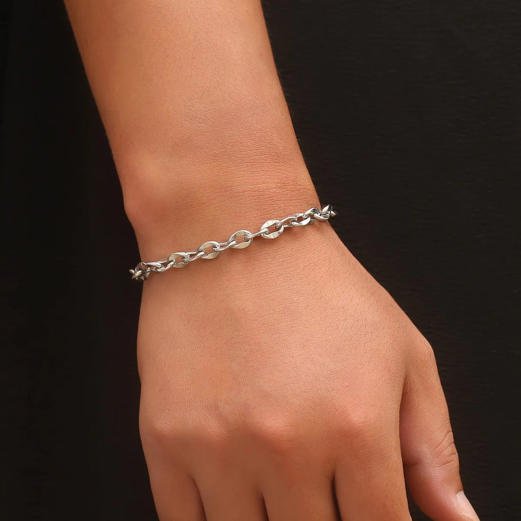 Minimalist Cuban Chain Bracelet for Men 20.5cm Stainless Steel Fashion Hiphop OEM Factory Wholesale